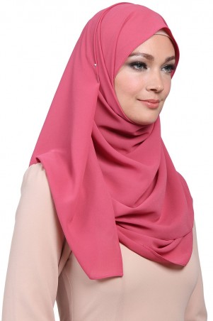 Aida Chiffon Tudung Headscarf - Baroque Pink