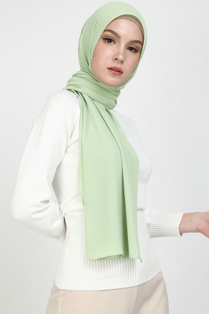 Aida Chiffon Tudung Headscarf - Apple Mist