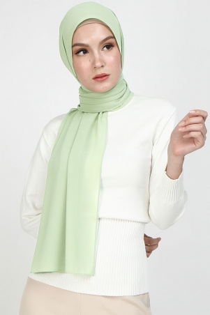Aida Chiffon Tudung Headscarf - Apple Mist