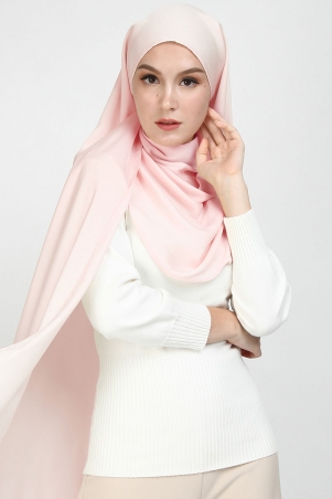 Aida Matte Satin Headscarf - Cloud Pink