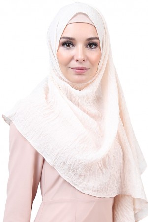 Aldefia Cotton Gauze Headscarf - Off White