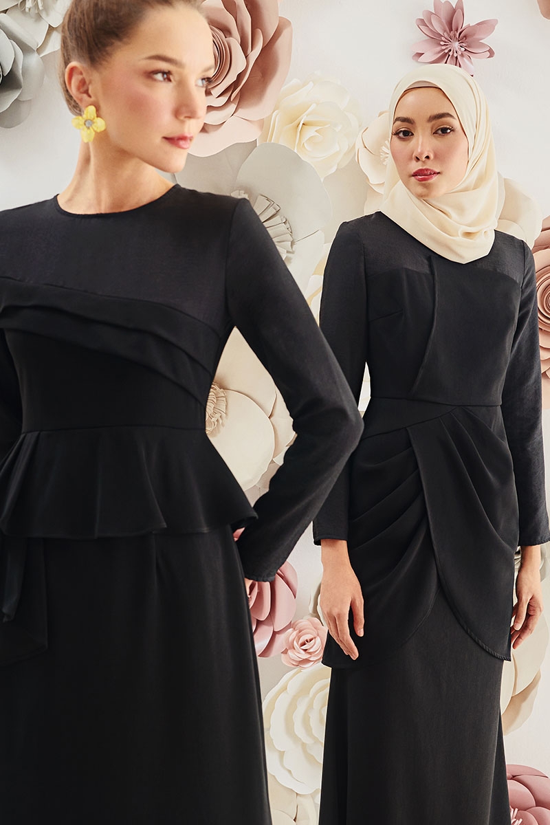 peplum black