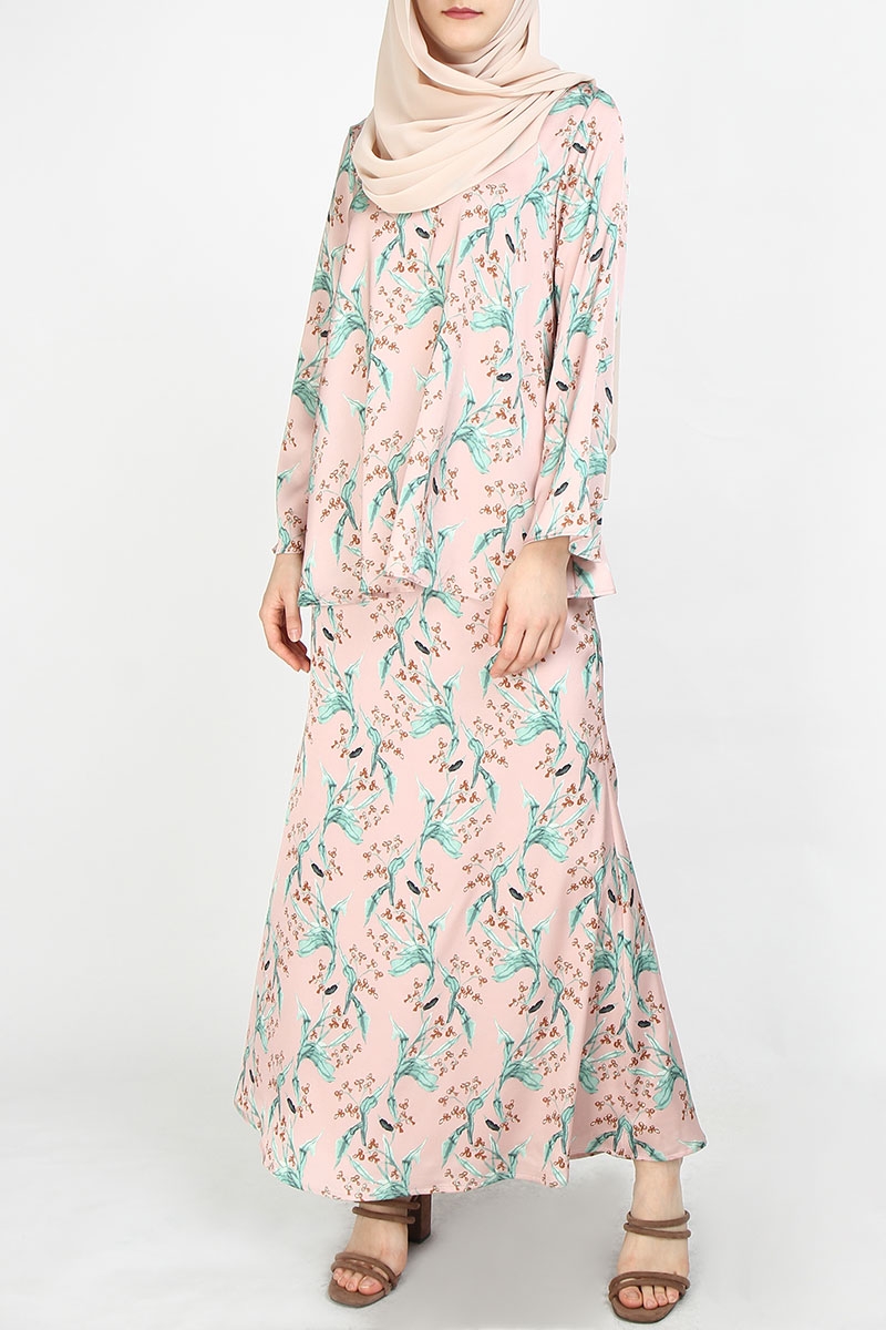 baju kurung floral