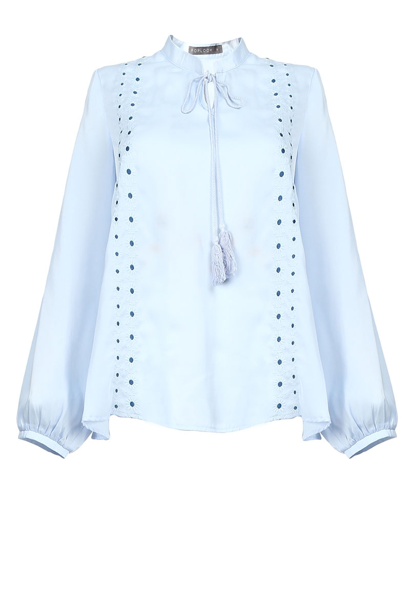 Ziyana Embroidered Peasant Blouse 