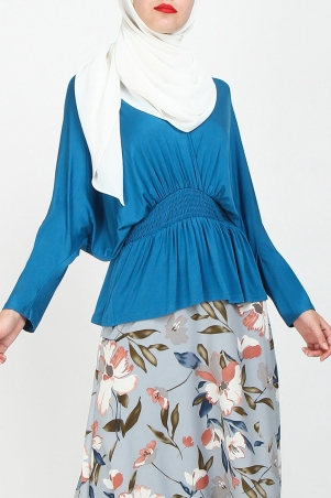 Lorita Kimono Style Blouse - Blue