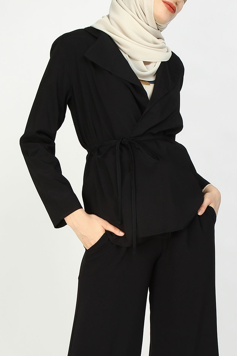 tie string cardigan