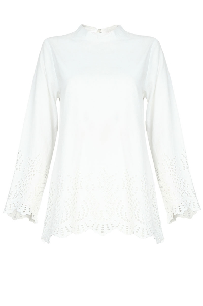 Baylee Embroidered Eyelet Lace Blouse