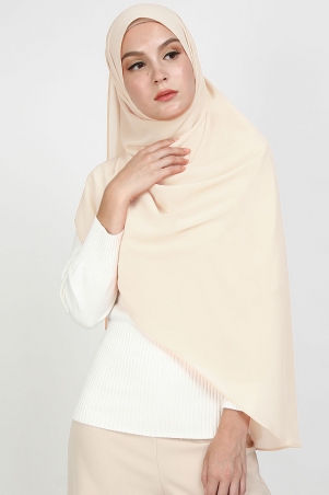 cream chiffon shawl