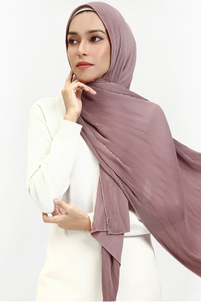 Jaswin Pleated Chiffon Headscarf