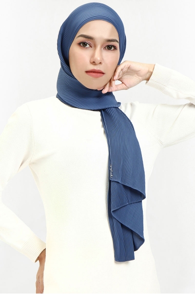 Jaswin Pleated Chiffon Headscarf