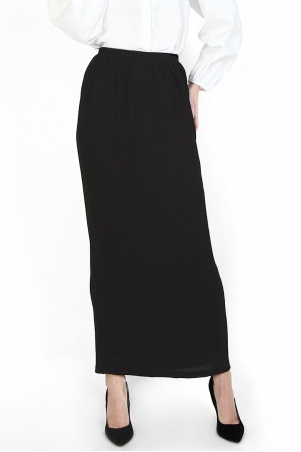 Harshika Elastic Waist Skirt - Black