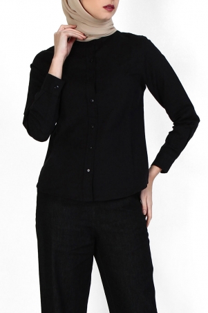 Idetta Linen Shirt - Black