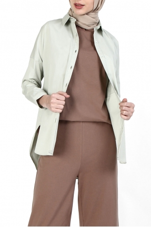 Auley Turtleneck Sleeveless Top - Warm Taupe