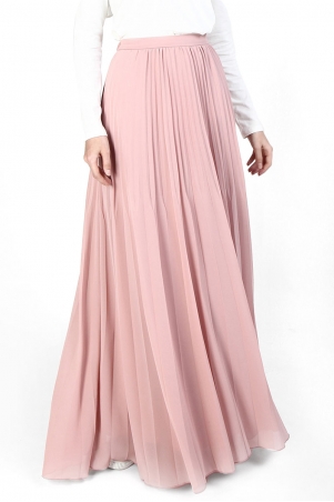 Liela Pleated A-line Skirt - Light Pink