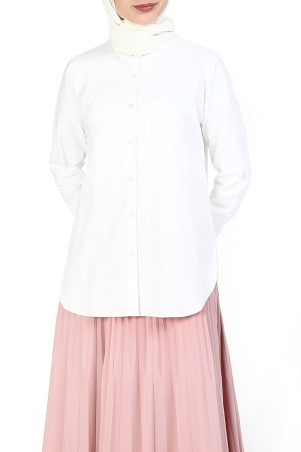 Zeandra Oversized Shirt - White