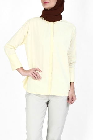 Nana Drop Shoulder Shirt - Butter Yellow
