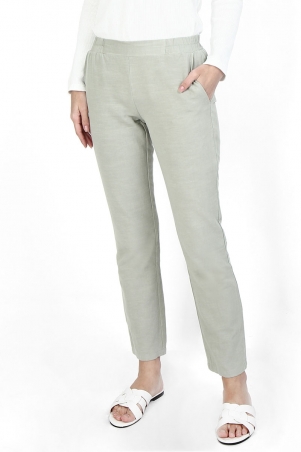 Zaelin The Pull-on Tapered Pants - Soft Green