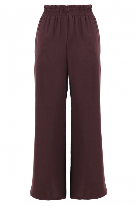 Ellora Wide Legged Pants - Prune