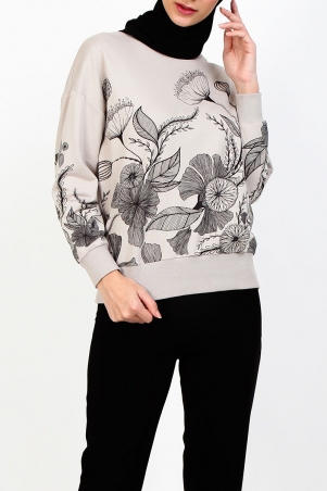 Shanelle Drop Shoulder Sweater - Grey