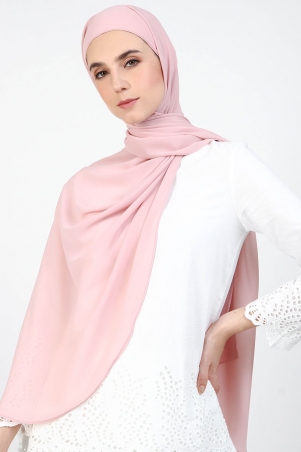 Siya Chiffon Headscarf with Inner - Primrose Pink
