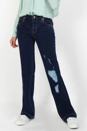 COTTON Shekinah Jeans 2.0 - Distressed Dark Wash