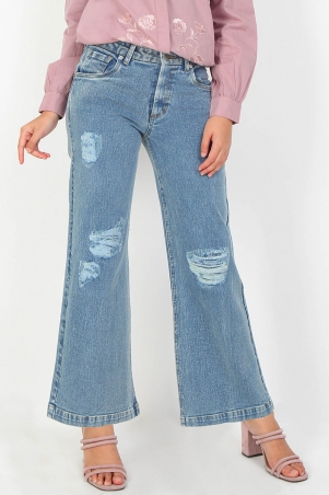 COTTON Caralyn Cullote Jeans - Light Wash