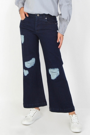 COTTON Caralyn Cullote Jeans - Dark Wash