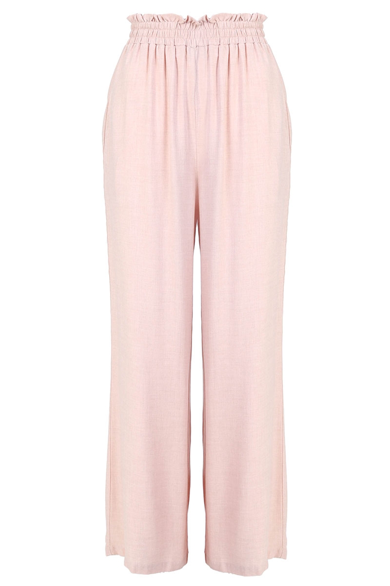 pink wide legged pants