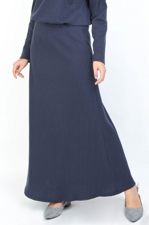 Kortana Elastic Waist Skirt - Deep Blue