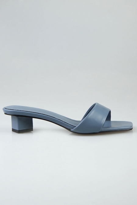 Laina Block Heels - Steel Blue