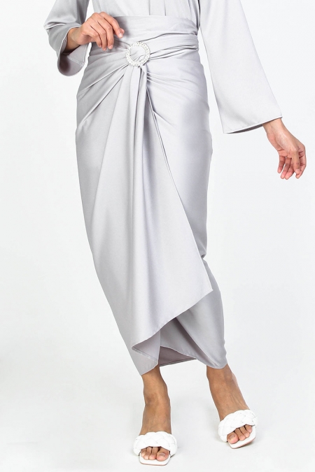 Jolani Pario Style Skirt - Light Grey