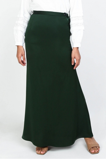 Inaya Mermaid Maxi Skirt - Dark Green