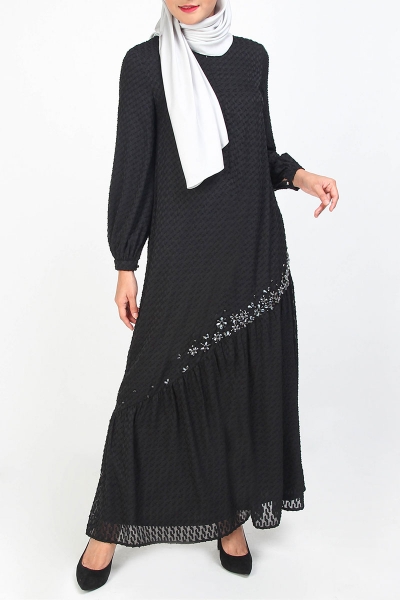 Clarabelle Asymmetrical Gathered Maxi Dress