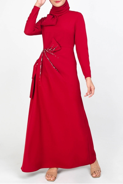Wilhelma Embellished Pleat Dress