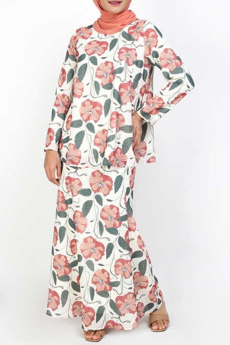 Masuya Blouse & Skirt - Cream Floral