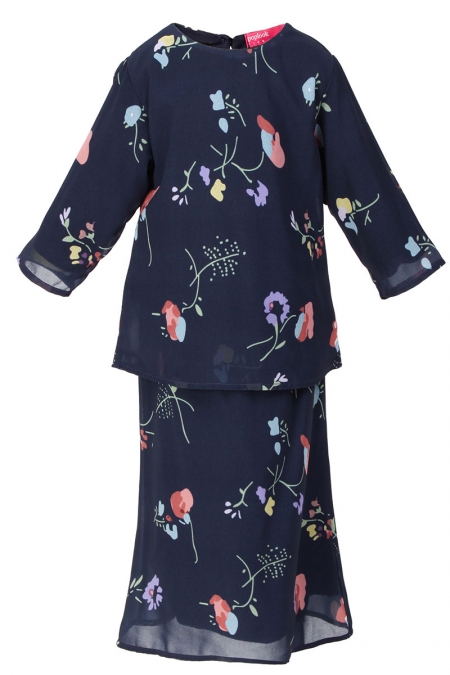 KIDS Masuya Set - Navy Abstract Floral