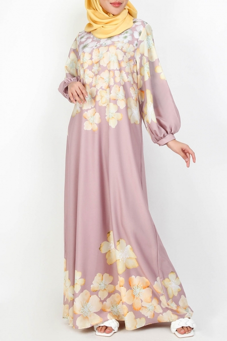 Oshea A-Line Maxi Dress - Dusty Pink  Floral