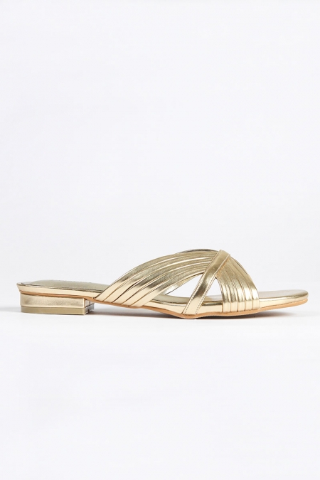 Bria Stacked Sandals - Gold