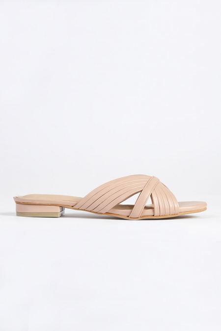 Bria Stacked Sandals - Nude
