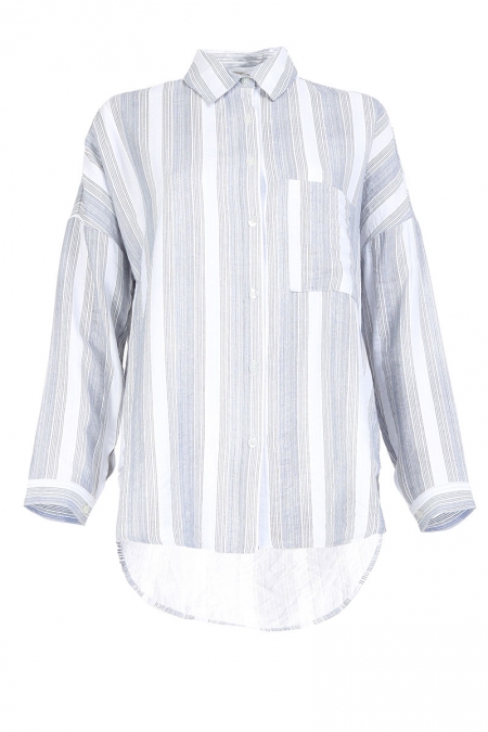 Zeandra Oversized Shirt - Blue Stripe