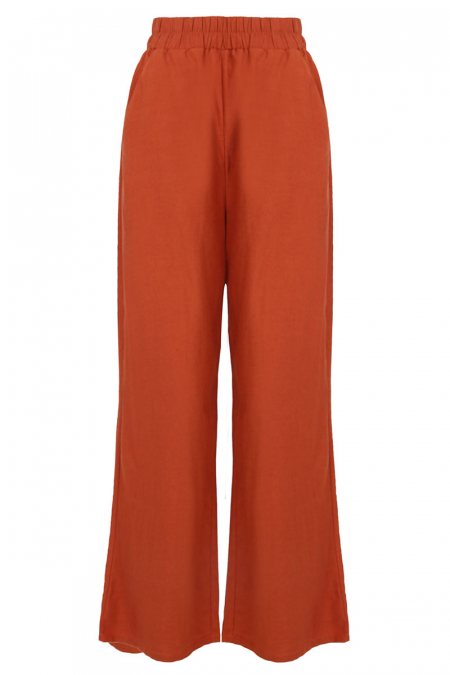 Eldana Wide Legged Pants - Terracotta