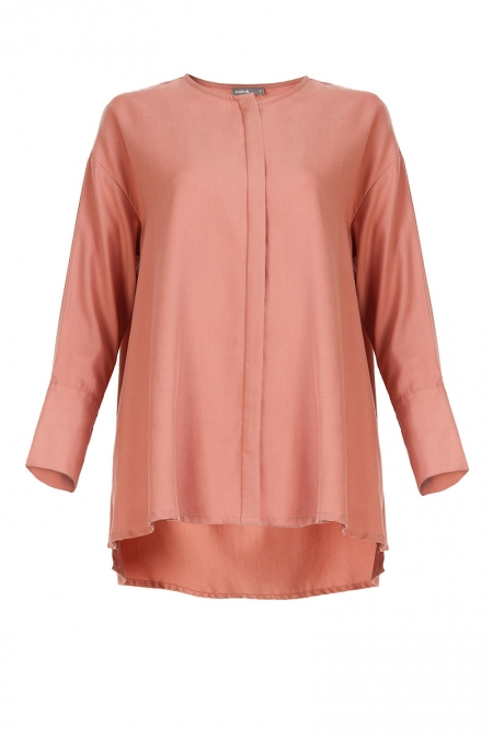 Jaymiah Front Button Blouse - Canyon Clay