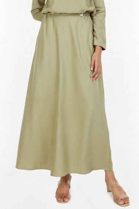 Rawan A-Line Skirt - Fern