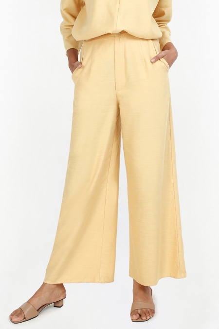 Nivitha Wide Legged Pants - Mellow Yellow