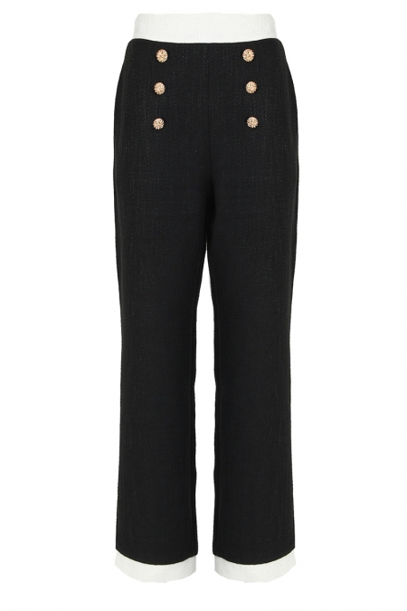 Serayah Tapered Pants - Black/White