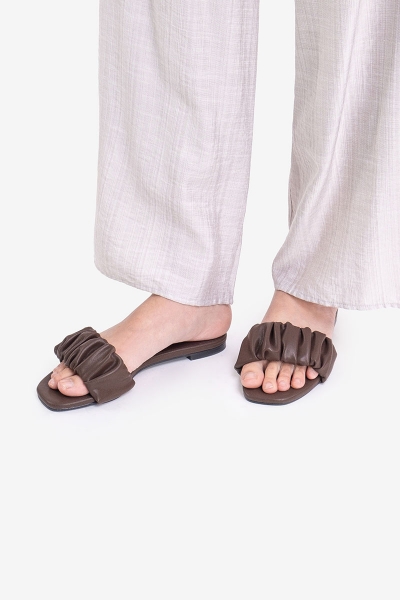 Eve Ruched Strap Sandals