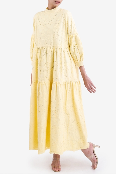 COTTON Juwita Embroidered Eyelet Dress