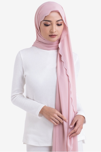 Ruvel Embroidered Scallop Headscarf