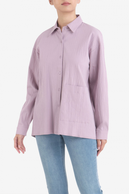 Terwyn Drop Shoulder Shirt - Lilac