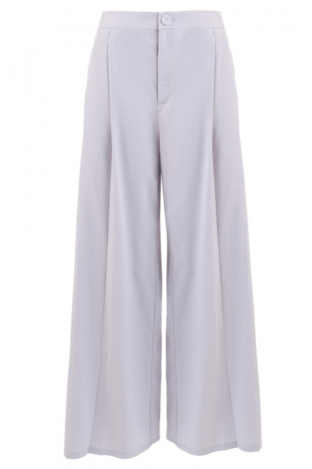 Janaiya Wide Legged Pants - Lilac Grey